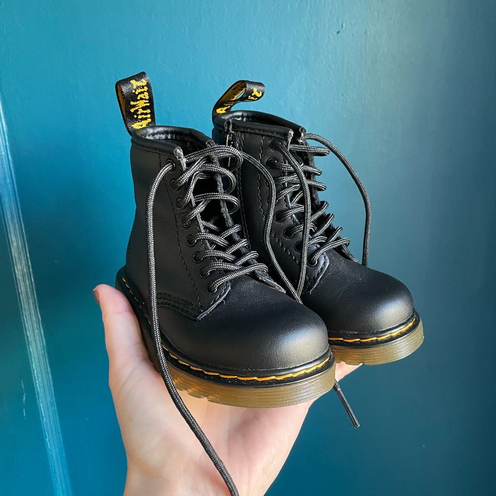 Dr. Martens Toddler 1460 Softy T Leather Lace Up Boots